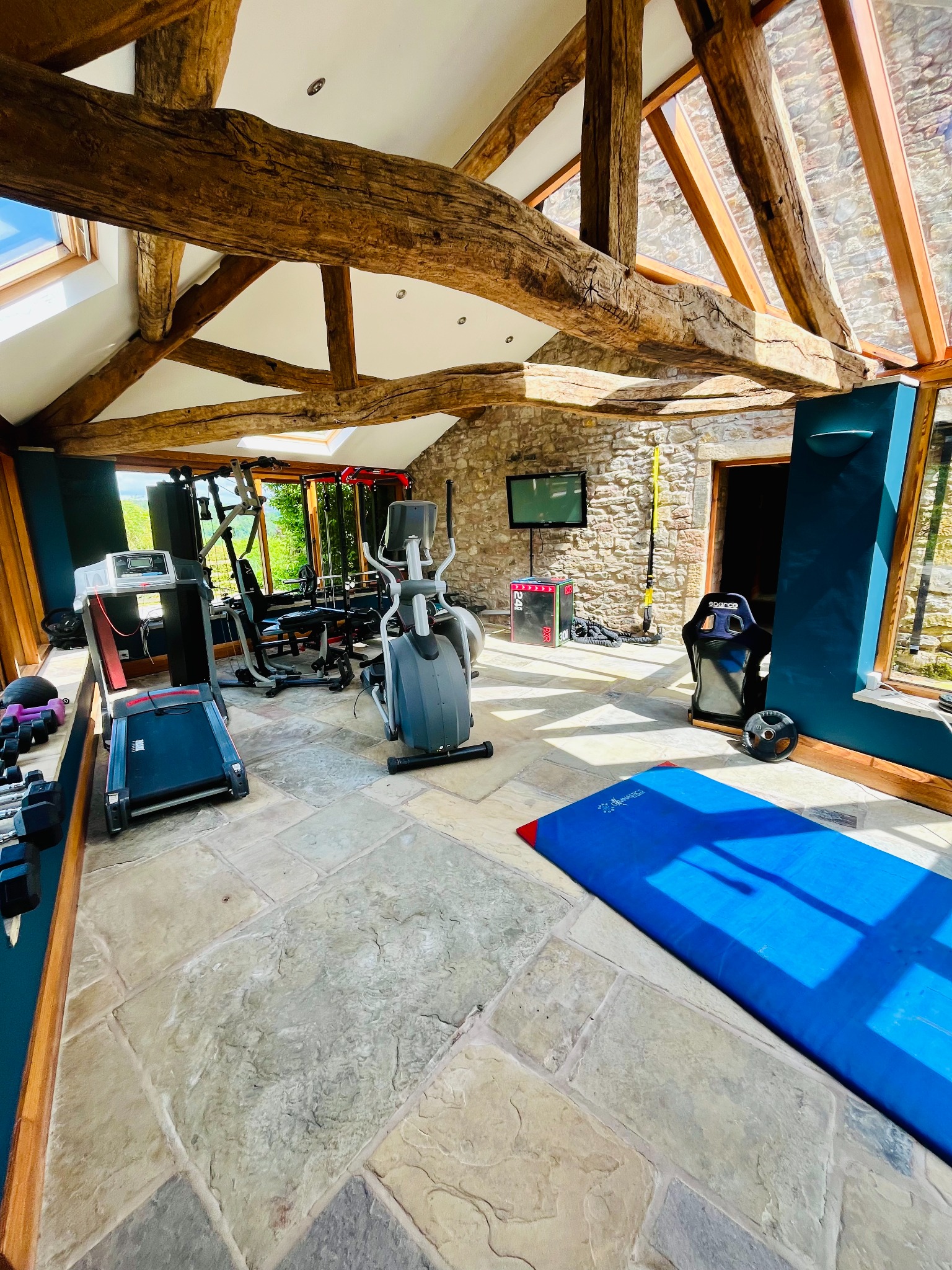 Natural stone floor restoration